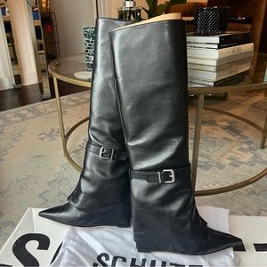 Schutz Jorian Up Leather Tall Boots